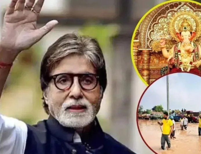 लालबागच्या चरणी बिग बींचे लाखो रुपयांचे दान, चाहत्यांचा प्रश्न – पंजाबला मदत कधी?