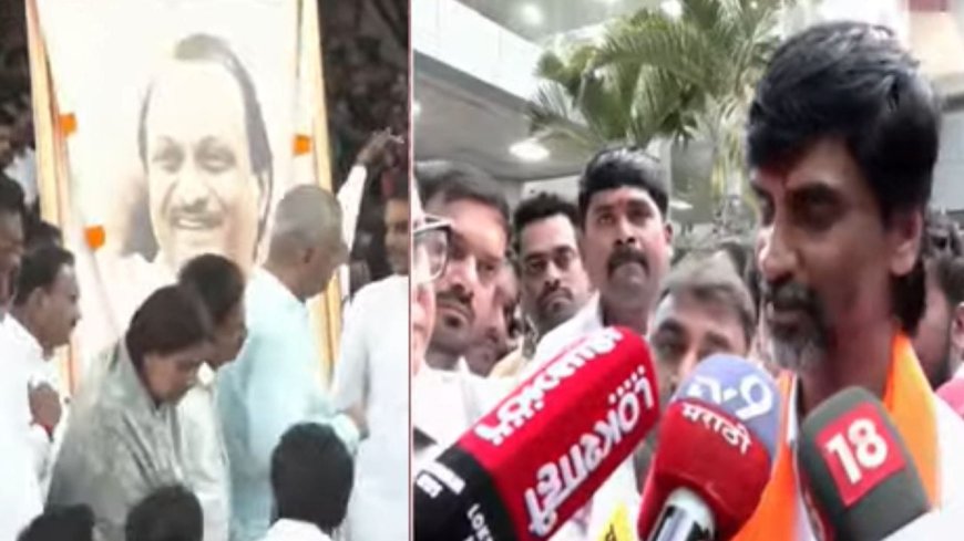 अजितदादांच्या निधनाचं वृत्त कळताच जरांगे पाटील बारामतीमध्ये, पहिली प्रतिक्रिया काय?