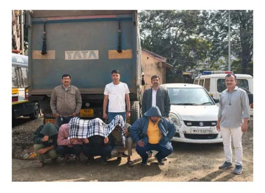 वाळू तस्करीत सहभागी असलेल्या ओव्हरलोडेड हिवा वाहने जप्त