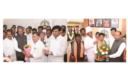 महापौर श्रीचंद तेजवानी आणि उपमहापौर सचिन भेंडे यांनी पदभार स्वीकारला