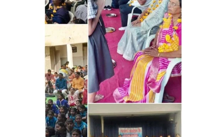 साई बाबा शाळेत पालकांची पूजा