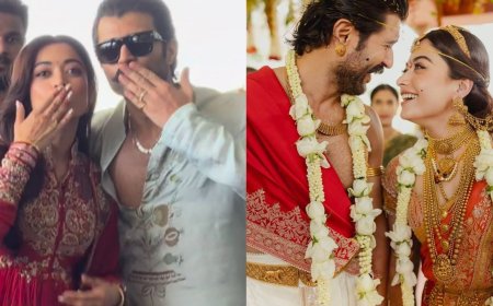 मिस्टर अँड मिसेस देवरकोंडा; लग्नानंतर रश्मिका-विजय पहिल्यांदा आले कॅमेरासमोर