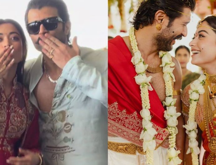 मिस्टर अँड मिसेस देवरकोंडा; लग्नानंतर रश्मिका-विजय पहिल्यांदा आले कॅमेरासमोर