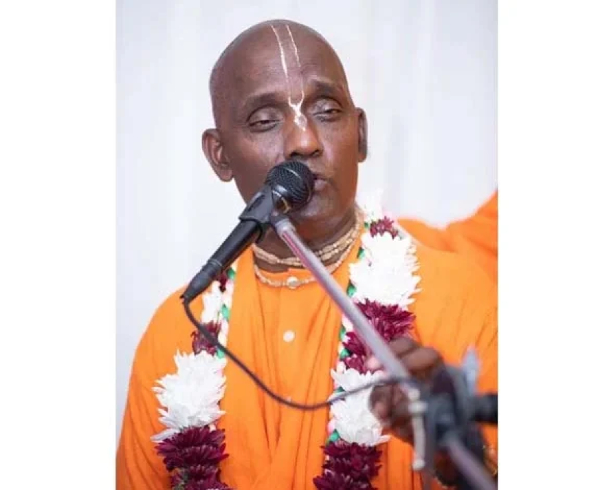 त्रिदंडी संन्यासी सुंदर चैतन्य गोस्वामी महाराज यांचे इस्कॉन अमरावती येथे आगमन