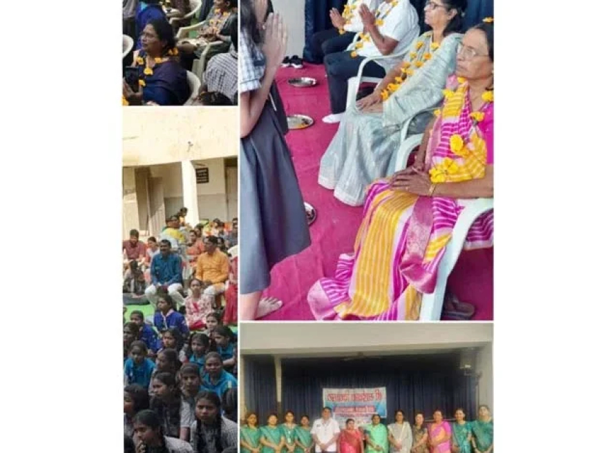 साई बाबा शाळेत पालकांची पूजा