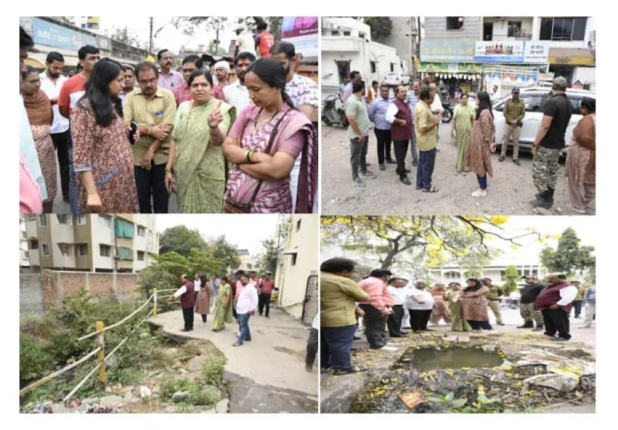 आयुक्त सौम्या शर्मा यांनी अंबादेवी आणि देसाई लेआउटला भेट दिली