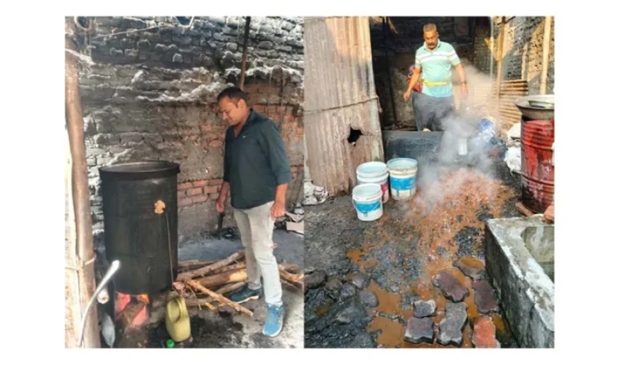 मनोज बेनिवाल यांच्या दारूच्या अड्ड्यावर छापा