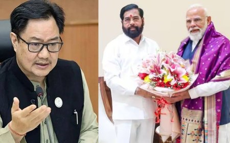 आधी किरेन रिजिजू, नंतर मोदींशी भेट! दिल्लीत नेमकं काय घडतंय? दीड तासाच्या भेटीबाबत एकनाथ शिंदे यांनी काय सांगितलं?
