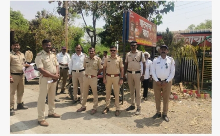 वाहतुकीच्या नियमांचे उल्लंघन केल्याबद्दल ५४५ चालकांवर कारवाई करण्यात आली.