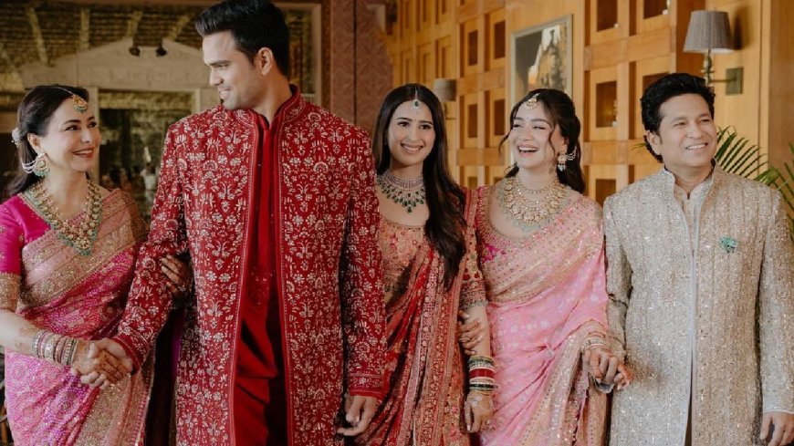Sara Tendulkar : लाडका भाऊ-वहिनीसाठी सारा तेंडुलकरची खास पोस्ट, अर्जुन-सानियाच्या शाही विवाहाचे Unseen Photo समोर