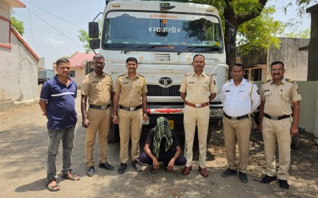 तळेगाव दशासर पोलिसांची अवैध रेती वाहतुकीवर मोठी कारवाई