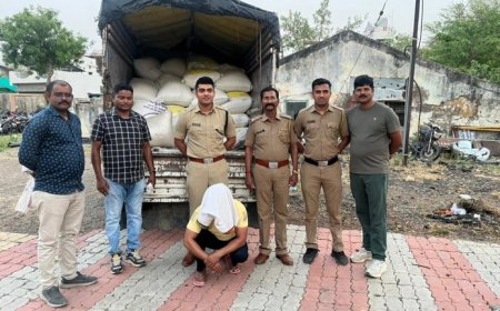 चांदूर बाजार पोलिसांची अवैध तांदूळ वाहतुकीवर मोठी कारवाई