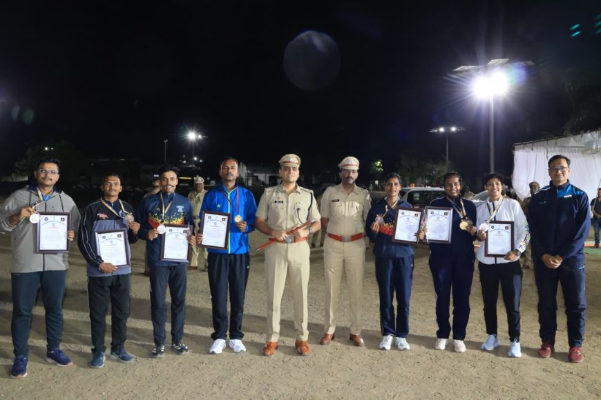 राज्यस्तरीय पोलीस क्रीडा स्पर्धेत अमरावती ग्रामीण पोलिसांचा झेंडा उंच