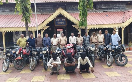 १० मोटारसायकल चोरी प्रकरणांचा पर्दाफाश; ३.६० लाखांचा मुद्देमाल जप्त