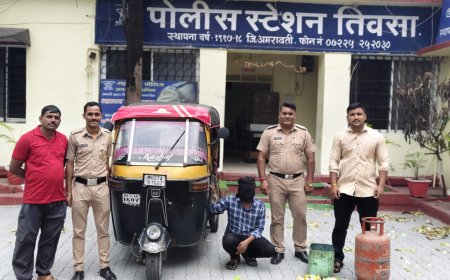 तिवसा पुलिस की बड़ी कामयाबी: ऑटो चोरी और आंगनवाड़ी सेंधमारी का पर्दाफाश, आरोपी गिरफ्तार