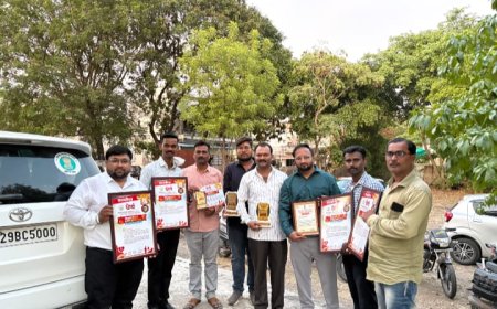 मुर्तीजापूर येथील 'जीवनज्योती ब्लड डोनर व रुग्णसेवक ग्रुप'च्या समाजकार्याची यवतमाळमध्ये दखल; 'रक्तभूषण पुरस्कार २०२६' ने गौरव!