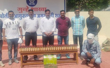 तेल के डिब्बों में छिपाकर रखी थी विदेशी शराब, क्राइम ब्रांच का छापा; 150 बोतलें जब्त