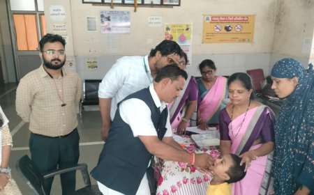 बडनेरा में पोलियो अभियान सफल, बच्चों को पिलाई गई खुराक