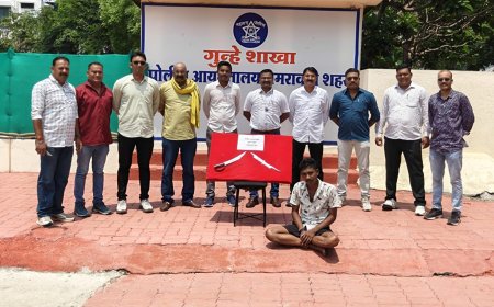 हाथों में दो चाकू लेकर लोगों को धमका रहा था युवक, क्राइम ब्रांच ने दबोचा