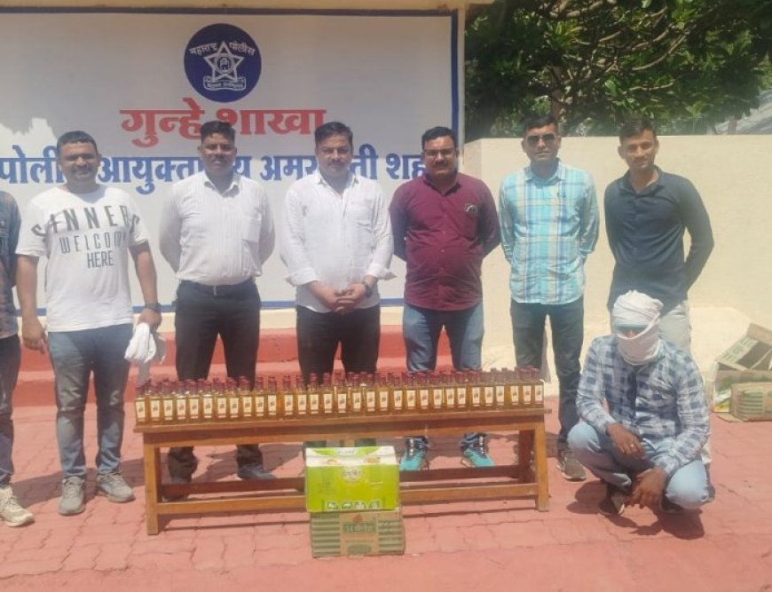 तेल के डिब्बों में छिपाकर रखी थी विदेशी शराब, क्राइम ब्रांच का छापा; 150 बोतलें जब्त