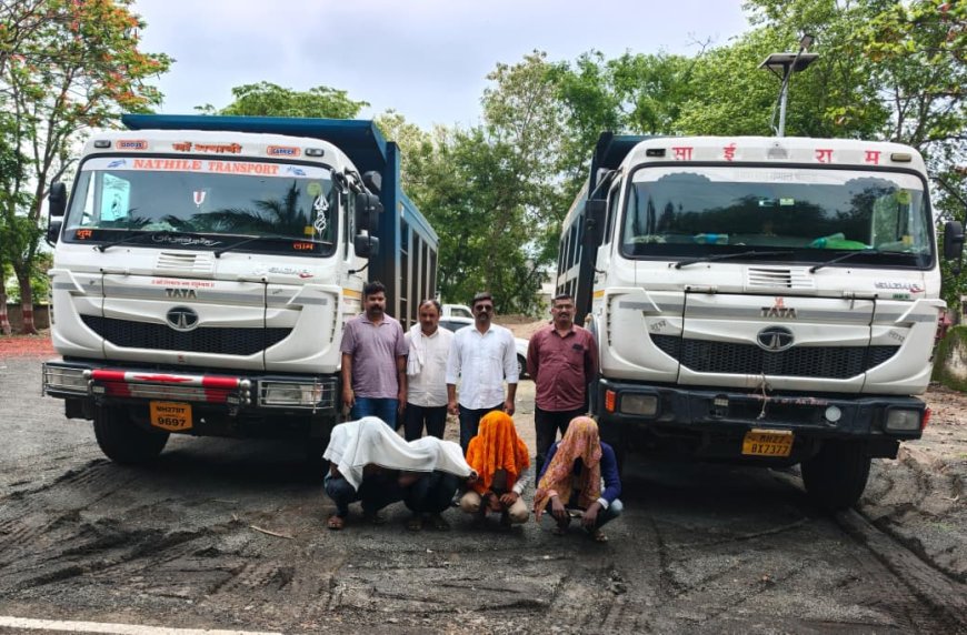 अमरावती ग्रामीण में अवैध रेत माफिया पर बड़ी कार्रवाई: स्थानीय अपराध शाखा ने कई वाहन पकड़े, 45 लाख से अधिक का मुद्देमाल जप्त