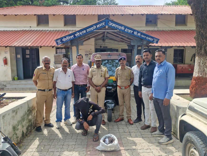 गाडगेनगर पुलिस की कार्रवाई, ₹1.58 लाख का माल जब्त